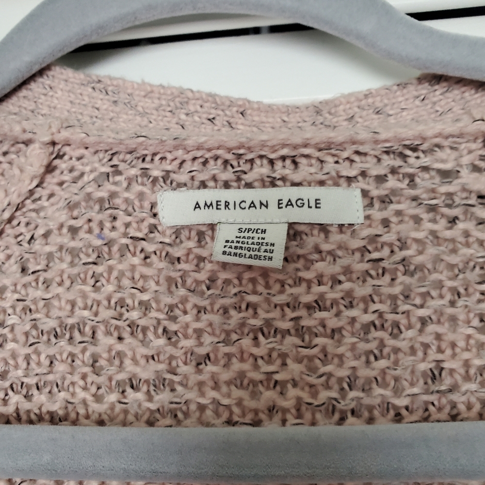 🥝 American Eagle Dusty Rose Button-Up Cardigan - Picture 2 of 2